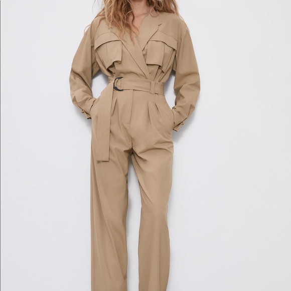Zara Long Jumpsuit with Pockets - Picture 12 of 16
